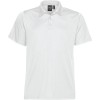 White Mens Eclipse Pique Polos